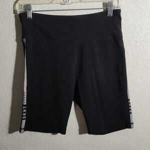 DNKY Sport Shorts Size M Black White Y2K